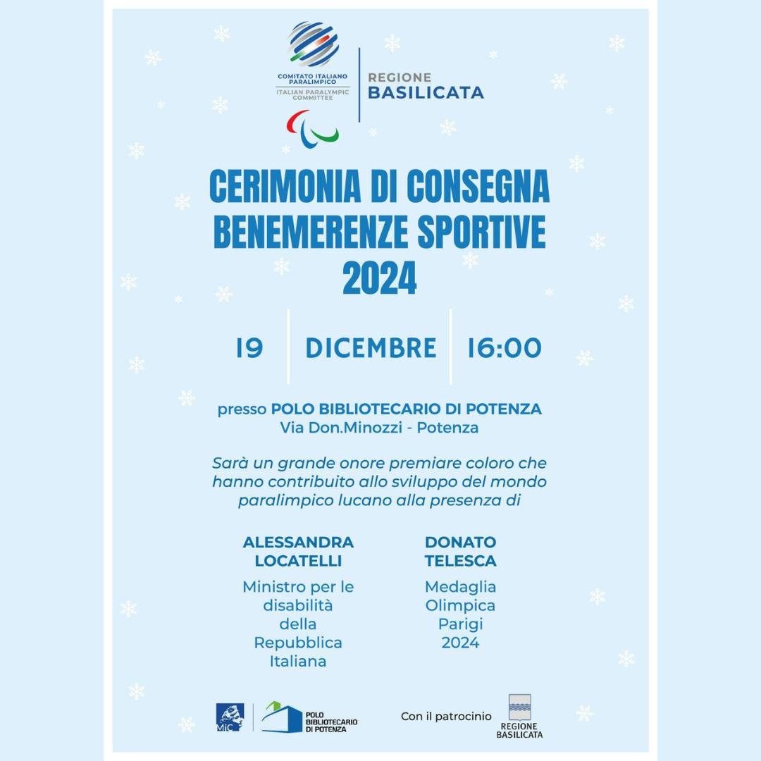Cerimonia di consegna delle benemerenze sportive 2024