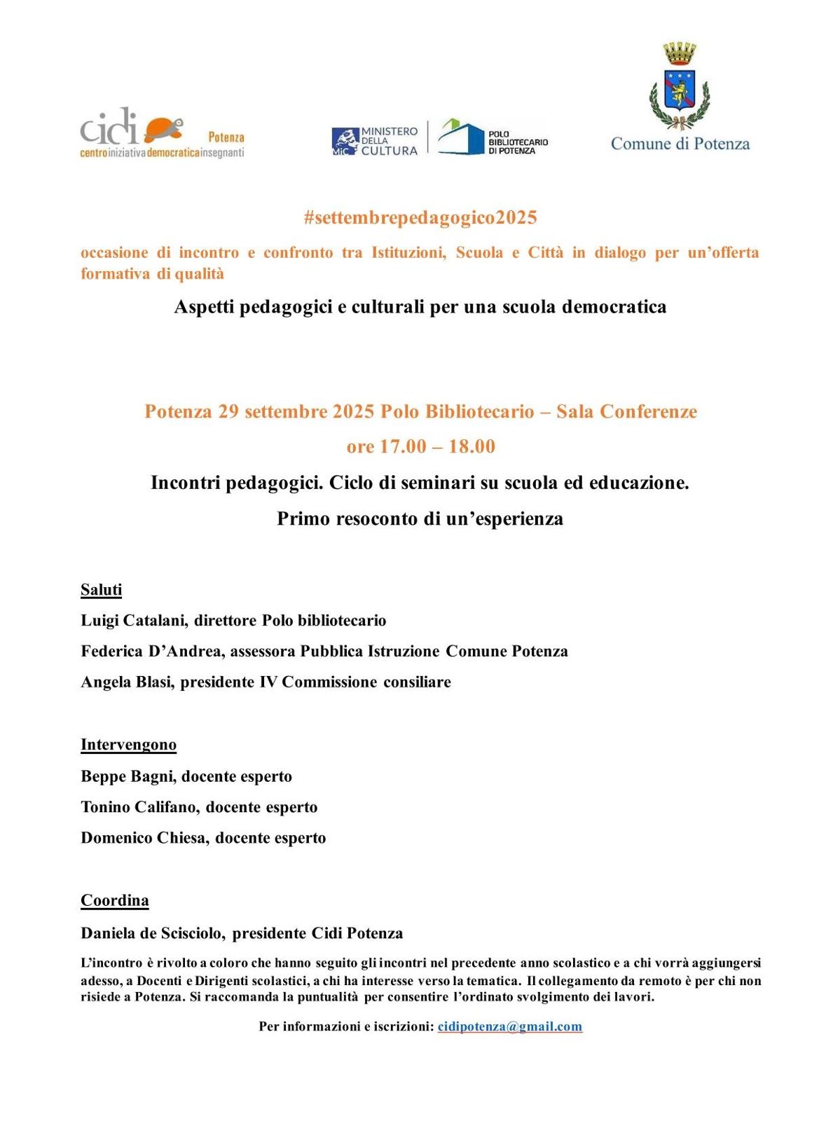 Aspetti pedagogici e culturali per una scuola democratica