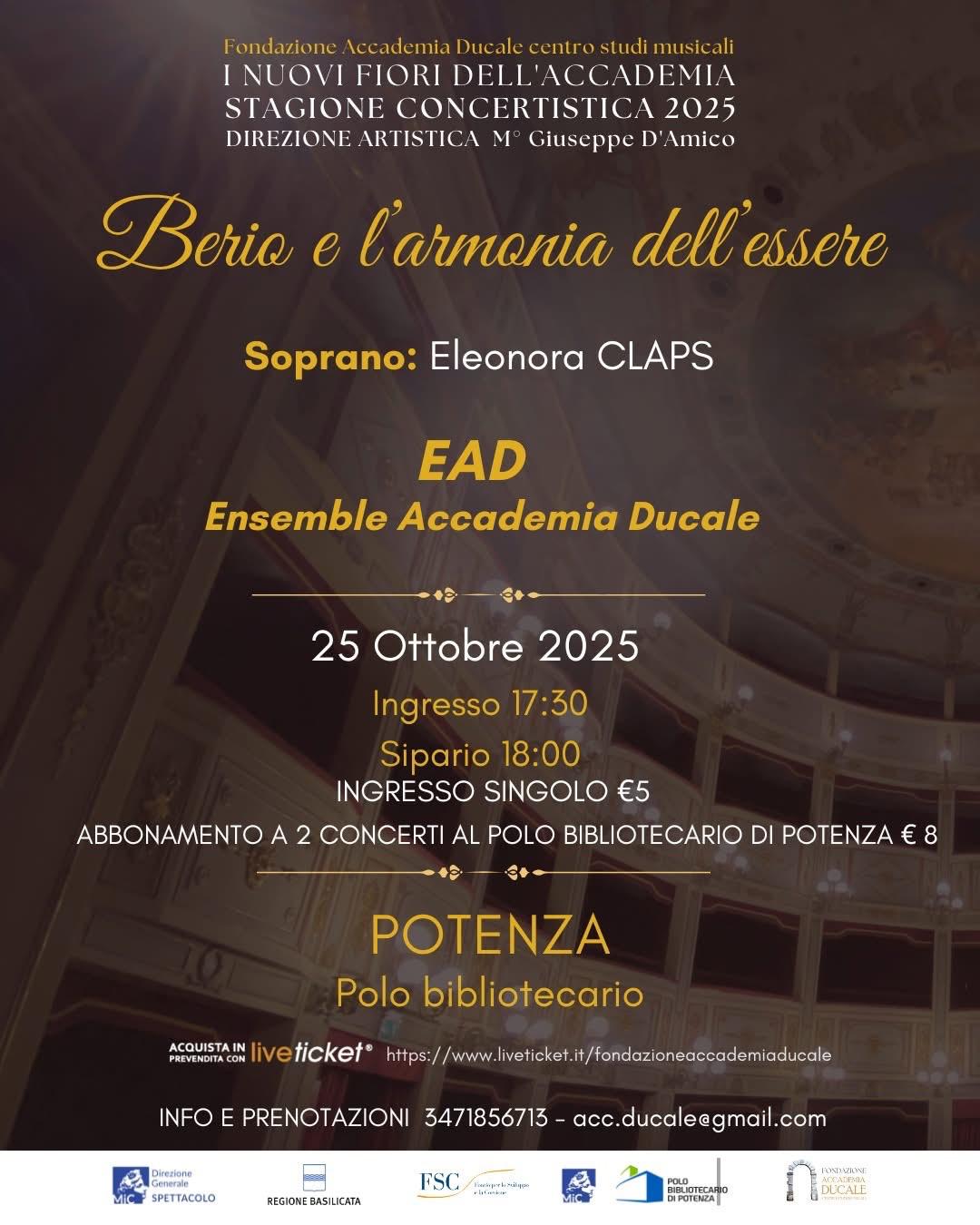 Accademia Ducale - Stagione concertistica 2025